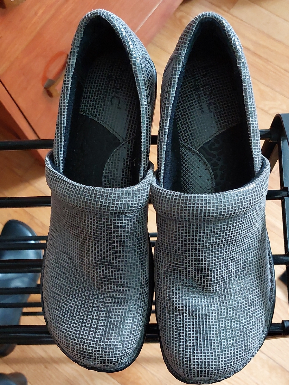 Gray "Snakeskin" Slip-On Clogs BOC